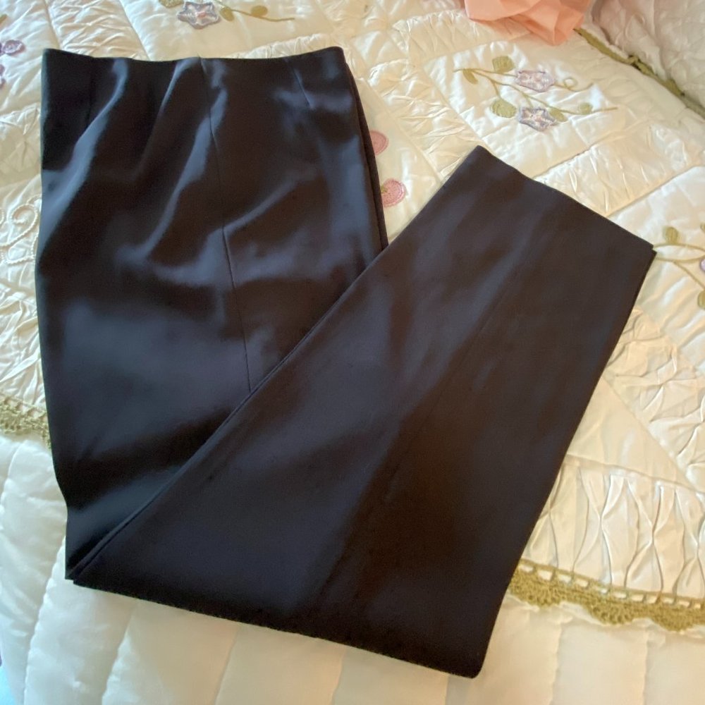 Lk New ~.DANA BUCHMAN~Wool Blend Lined Side Zip Elegant Trousers -sz 8